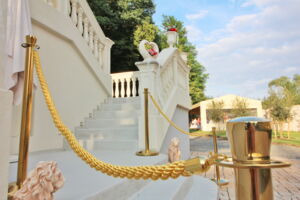 Treppenaufgang bei Hochzeit