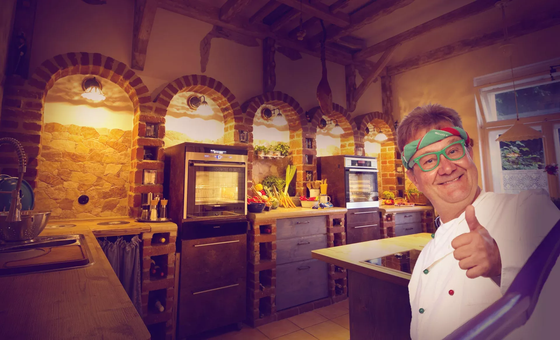 Villa Bella Vita Eventlocation Kochkurse mit Tommy al dente in der italienischen Küche